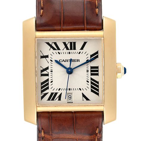 pre owned cartier tank gold|gold cartier tank française watch.